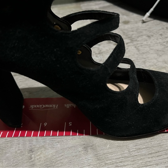 Vince Camuto Davel Suede Black Block Heel Size 6M - Picture 12 of 13